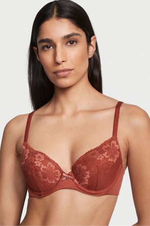 Victoria's Secret Body by Victoria Dentelle Lightly Doublée Demi Bra Marron | NZBV-80762