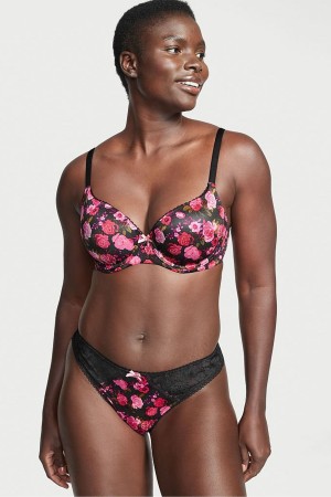 Victoria's Secret Body by Victoria Smooth Lanières Knickers Noir Rose | ACUF-79321