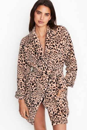 Victoria's Secret Cosy Corta Robe Noir | GNHE-37195