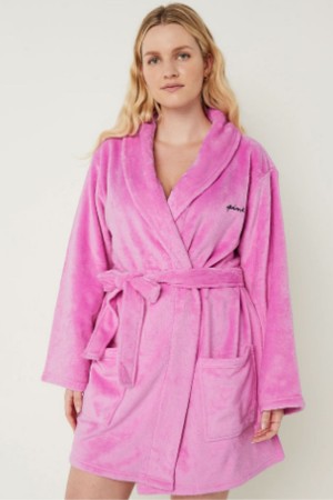 Victoria's Secret Cosy Long Sleeve Dressing Gown Rose | RXOW-59823