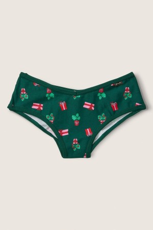 Victoria's Secret Coton Cheeky Knickers Noir Vert | HBFJ-89071