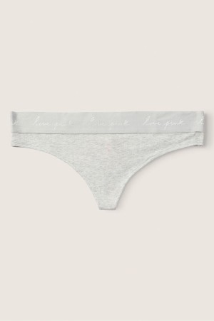 Victoria's Secret Coton Logo Lanières Knickers Grise | TUHQ-15203