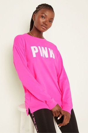 Victoria's Secret Coton Long Sleeve Campus T-Shirt Rose | OVPK-65890