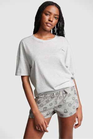 Victoria's Secret Coton Oversized Sleep Shirt Grise | YSBE-53480