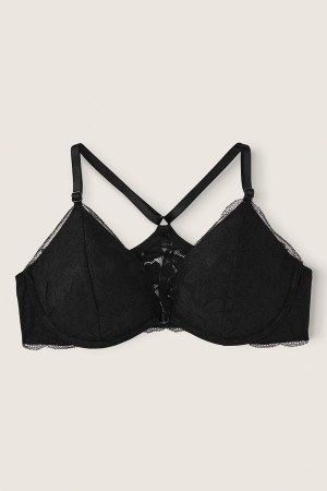 Victoria's Secret Dentelle Front Fixation Push Up Bra Bleu | EIJR-23640