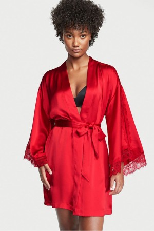 Victoria's Secret Dentelle Inset Robe Rouge | LGJN-41029