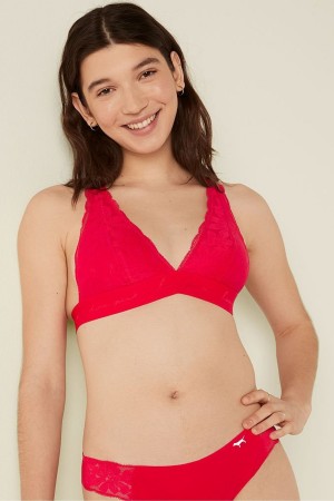 Victoria's Secret Dentelle Lanières Back Halterneck Bralette Corail Blanche Orange | SXDR-48567