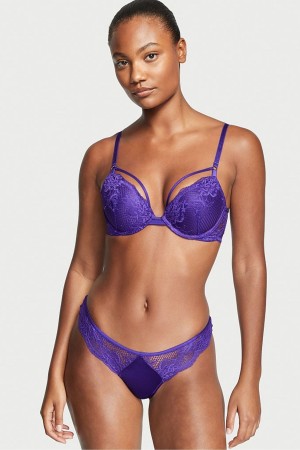 Victoria's Secret Dentelle Lanières Knickers Noir | VLWX-94376