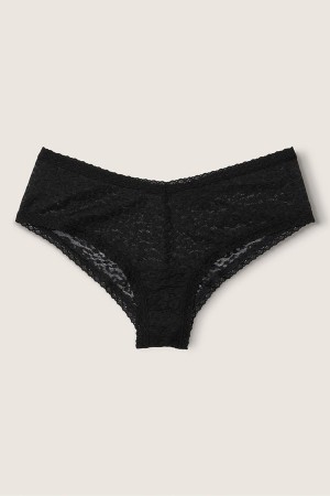 Victoria's Secret Dentelle Logo Cheeky Knickers Noir | VAZX-69570