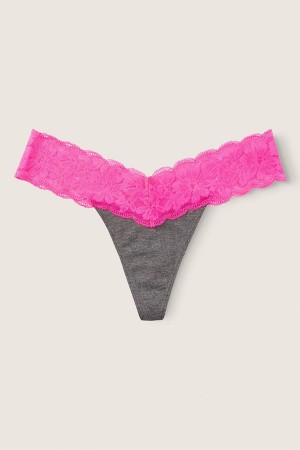 Victoria's Secret Dentelle Trim Lanières Knickers Rose | BZPL-68913