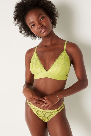 Victoria's Secret Dentelle Unlined Triangle Bralette Vert | RCXL-18093