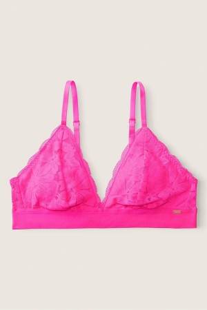 Victoria's Secret Dentelle Unlined Triangle Bralette Rose | HSYL-39025