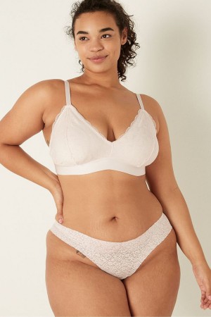 Victoria's Secret Dentelle Unlined Triangle Bralette Blanche | RFKD-21684