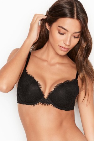 Victoria's Secret Dream Angels Dentelle Push Up Bra Noir | PGHN-81605