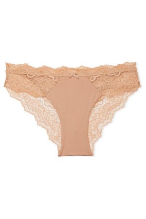 Victoria's Secret Dream Angels Knickers Sweet Praline Nude Lace Trim | JOPV-71805