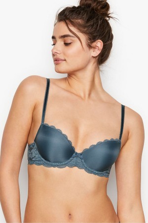 Victoria's Secret Dream Angels Smooth Dentelle Wing Lightly Doublée Demi Bra Noir | EWLB-39685