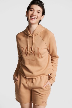 Victoria's Secret Fleece Cropped Hoodie Jaune | YHVF-13602