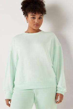 Victoria's Secret Fleece Long Sleeve Sweatshirt Vert | OJIL-65078