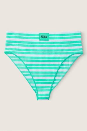 Victoria's Secret High Taille Rib Seamless Bikini Bottoms Rose | GEJD-97152