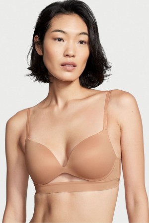 Victoria's Secret Incredible Smooth Non Wired Push Up Bra Toasted Sugar Nude | OVPT-54310