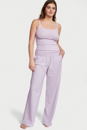 Victoria's Secret Knit Long Pyjamas Noir | INWQ-46829