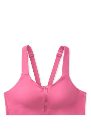 Victoria's Secret Knockout High Impact Racerback Zip Up Sports Bra Abricot Orange | BTJW-94670