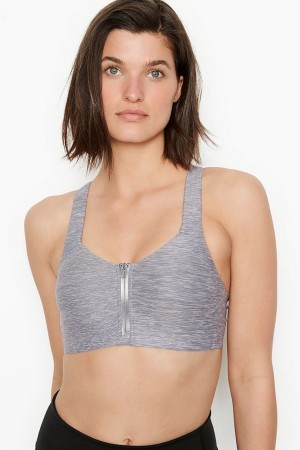 Victoria's Secret Knockout High Impact Racerback Zip Up Sports Bra Abricot Orange | WROQ-95310