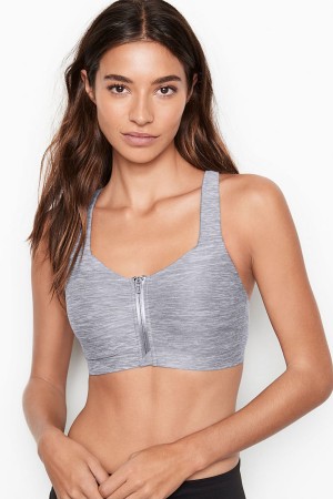 Victoria's Secret Knockout High Impact Racerback Zip Up Sports Bra Abricot Orange | GZXW-64531