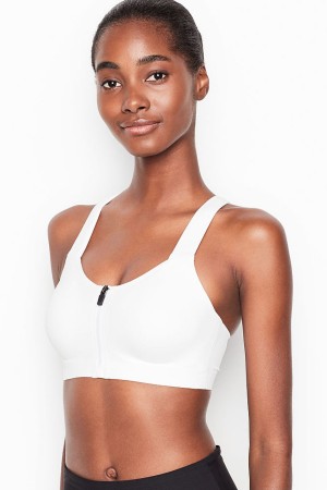 Victoria's Secret Knockout High Impact Racerback Zip Up Sports Bra Abricot Orange | NCZT-61298