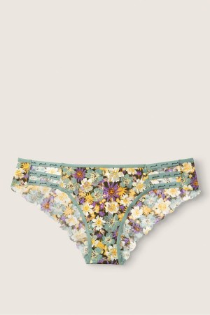 Victoria's Secret Lanières Dentelle Logo Cheeky Knickers Noir | CDEU-27195