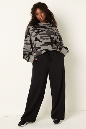 Victoria's Secret Larges Leg Jogger Noir | YQFM-39862