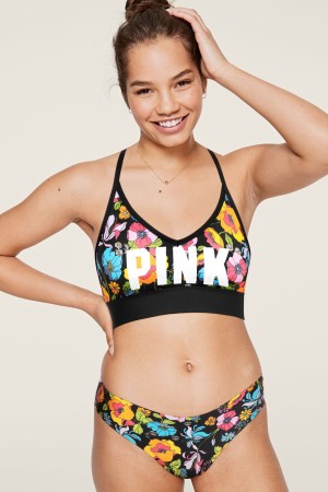 Victoria's Secret Lightly Doublée Low Impact Sports Bra Neon Bubble Empower Each Other | XFWV-62518