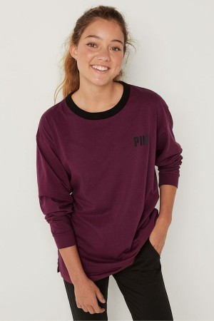 Victoria's Secret Long Sleeve T-Shirt Noir | PIDQ-64512