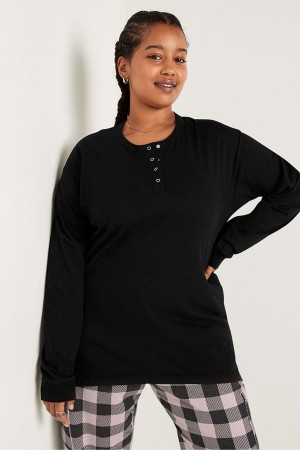 Victoria's Secret Long Sleeve T-Shirt Noir | MYQS-74865