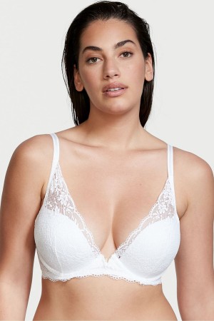 Victoria's Secret Love Cloud Dentelle Half Pad Plunge Bra Noir | RJQC-36870