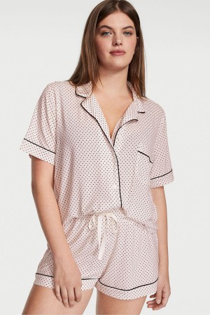 Victoria's Secret Modal Pyjama Corta Pyjamas Set Noir | MGOH-76348