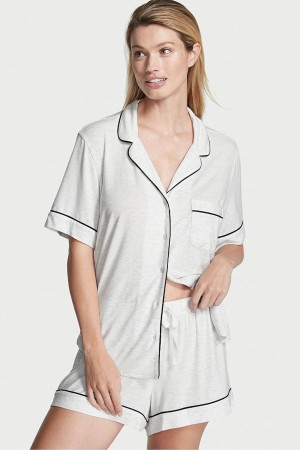 Victoria's Secret Modal Pyjama Corta Pyjamas Set Noir | RTJC-12089