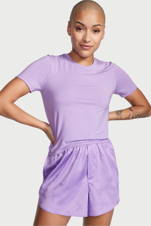 Victoria's Secret Modal and Satin Corta Pyjamas Violette | ZEXD-56192