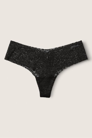 Victoria's Secret No-Show No Show Lanières Dentelle Knickers Noir | DZER-23965