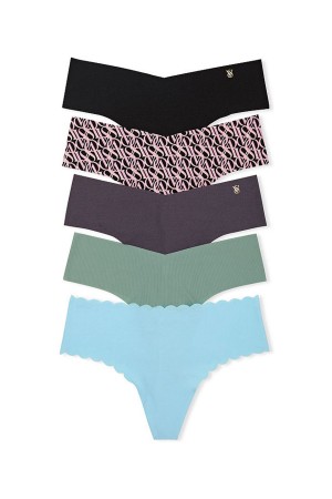 Victoria's Secret No-Show No Show Multipack Lanières Knickers Vert | AJOX-27038