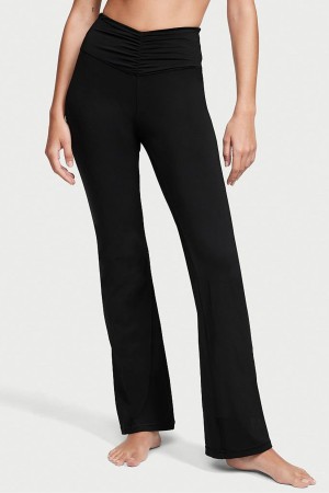 Victoria's Secret Ruched Larges Leg Flare Legging Noir | AOZX-97132