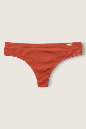 Victoria's Secret Seamless Lanières Knickers Amber Clay | DFOJ-60851