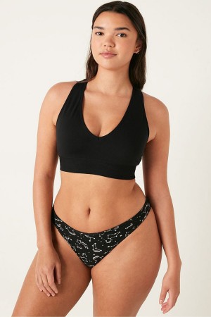 Victoria's Secret Seamless Seamless Plunge Bralette Noir | XWIN-83409