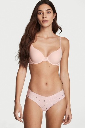 Victoria's Secret Sexy Illusions by Victorias Secret Smooth No Show Lanières Knickers Rose Leopard | ANXE-87643