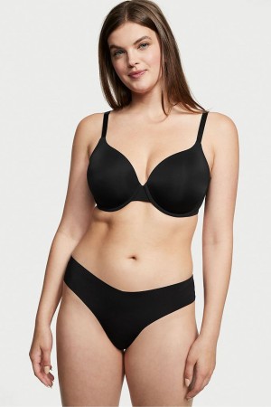 Victoria's Secret Sexy Illusions by Victorias Secret Dentelle No Show Lanières Knickers Noir | SQTK-74130