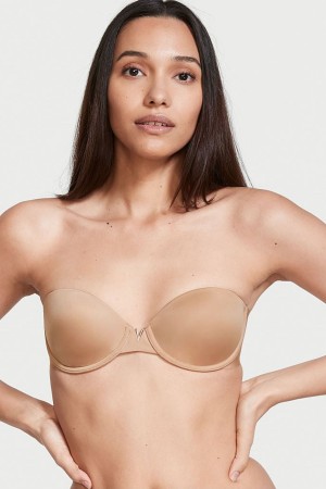 Victoria's Secret Sexy Illusions by Victorias Secret Smooth Lightly Doublée Multiway Strapless Bra Sweet Nougat Nude | QCBV-80372