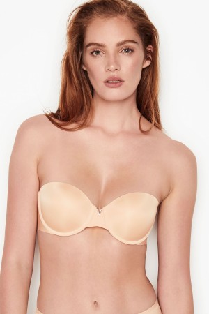 Victoria's Secret Sexy Illusions by Victorias Secret Smooth Multiway Strapless Push Up Bra Champagne Nude | OMZP-20695