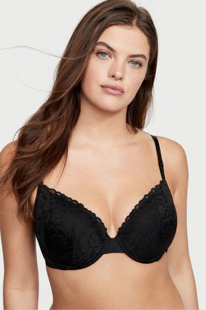 Victoria's Secret Sexy Tee Dentelle Lightly Doublée T-Shirt Bra Noir | MTGQ-38469