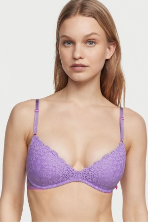 Victoria's Secret Sexy Tee Sexy T-Shirt Non Wired Push Up Bra Dentelle Bra Violette | FLMP-53170