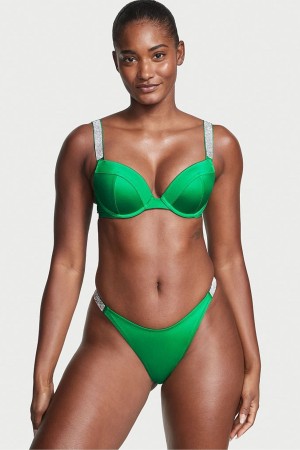 Victoria's Secret Shine Brides Swim Bikini Bottom Vert | DEKR-21097